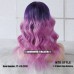 MTO 4 Wig Types Optional 2T ombre Darker violet to light hot pink color hair style human hair wig